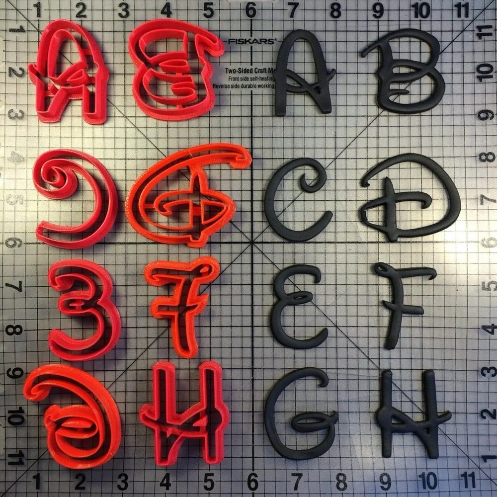 Disney Font Uppercase Cookie/Fondant Cutter Full Set 3”